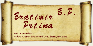 Bratimir Prtina vizit kartica